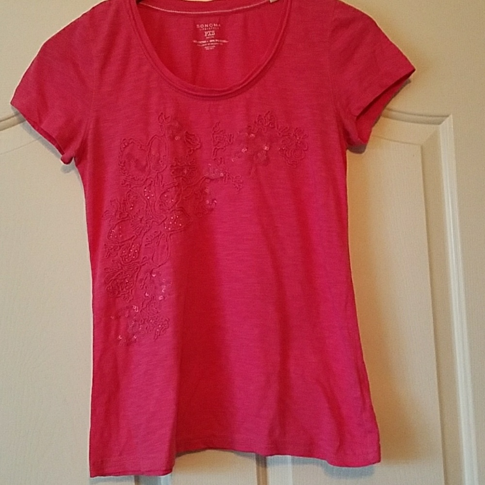 pink casual top